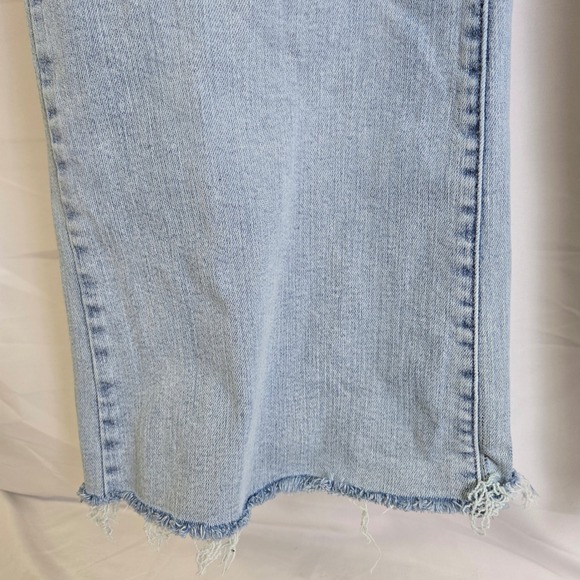 Judy Blue Wide Leg Jeans, Raw Hem Braided Waistline Light Wash, 16W, JB88332 - Picture 12 of 15
